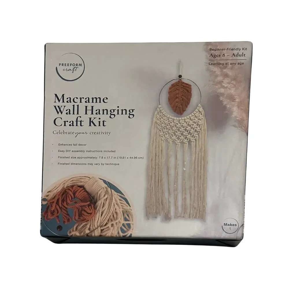 NIB Macrame Wall Hanging Craft Kit DIY Boho Home Decor